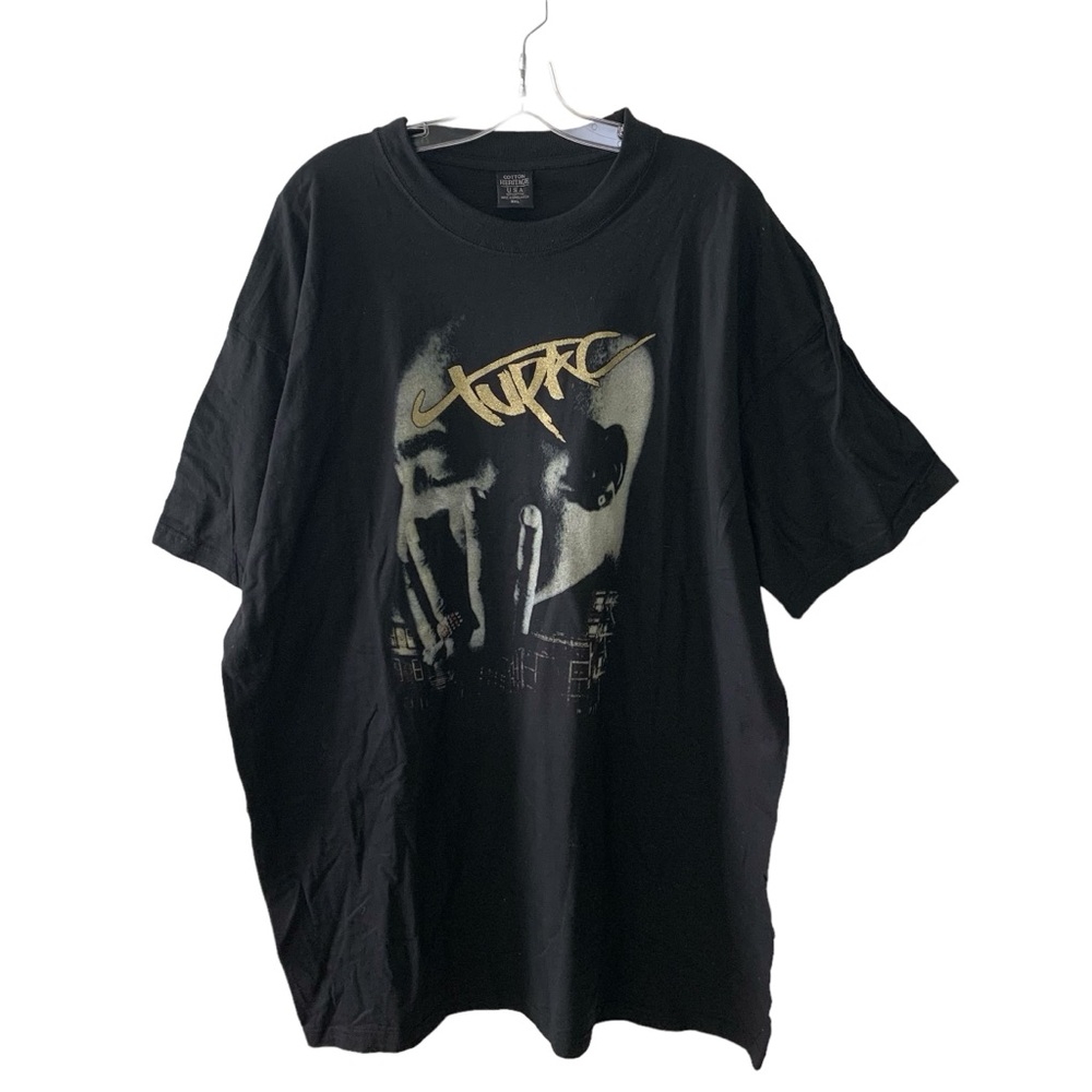 Vintage 90s Tupac 2Pac Shakur Graphic T-Shirt Black Men’s Size 3XL Baggy Y2K - Picture 1 of 8